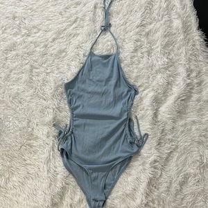 Neck tie bodysuit